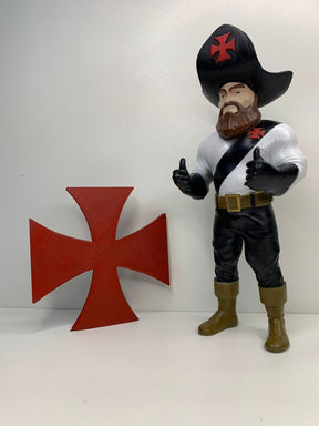 Estátua do Mascote Almirante Uniforme Reserva + Cruz de Malta do Vasco