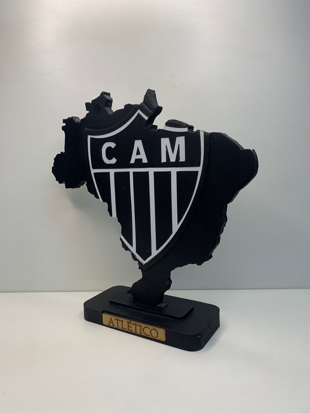 Mapa do Brasil com Escudo do Atlético Mineiro