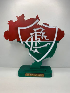 Mapa do Brasil com Escudo do Fluminense