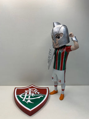 Estátua do Mascote Guerreiro + Escudo do Fluminense