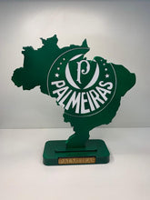 Mapa do Brasil com Escudo do Palmeiras