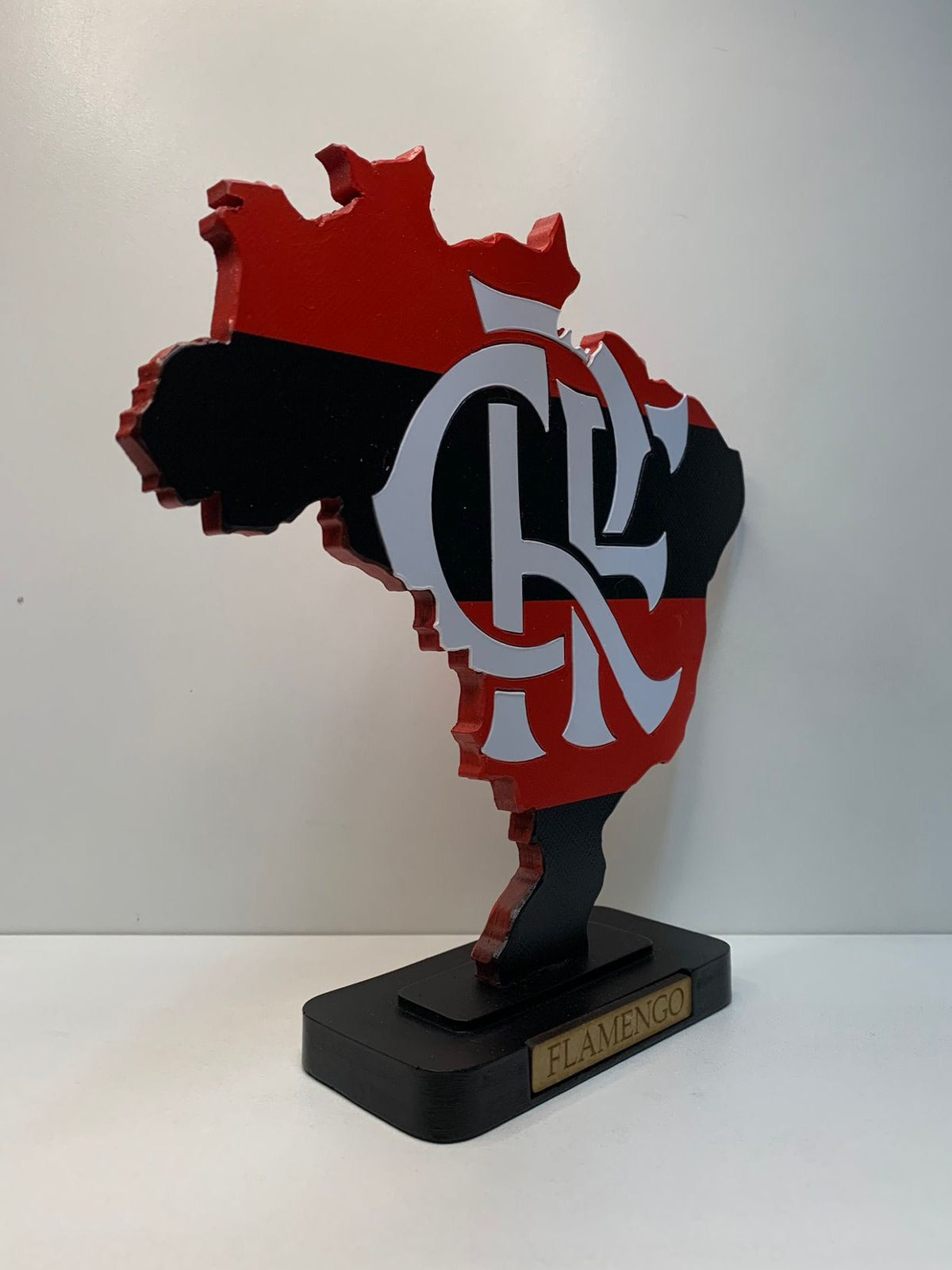 Mapa do Brasil com Escudo do Flamengo - CRF NOVO