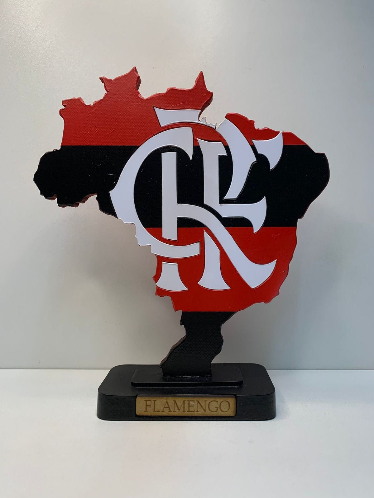 Mapa do Brasil com Escudo do Flamengo - CRF NOVO