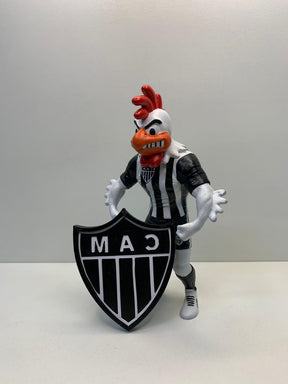 Estátua do Mascote Galo Doido HULK + Escudo do Atlético Mineiro