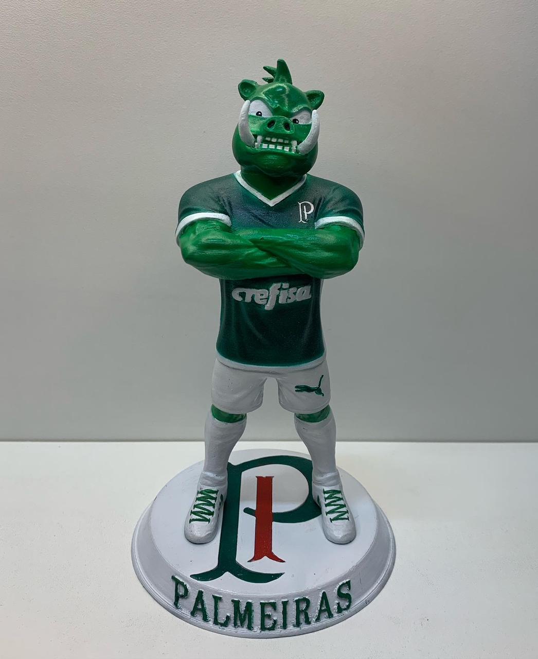 Estátua do Mascote Porco + Escudo do Palmeiras